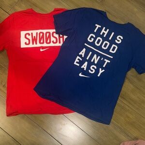Nike mens L Red and Blue Graphic T-Shirts